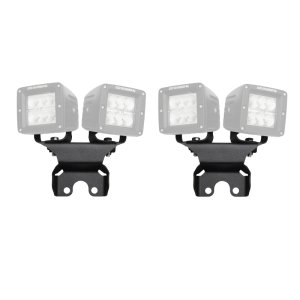Jeep Wrangler JLU Light Mounts - Rear - Go Rhino - Hard Top Rear for 3x3 LED Cubes - Textured Black - `18-`20 Jeep Wrangler JLU Light Mounts - Rear - Go Rhino - Hard Top Rear for 3x3 LED Cubes - Textured Black - `18-`20